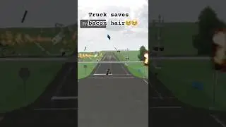 Truck saves bacon hair 🥹🥹 #viral #roblox #shorts #carcrashes