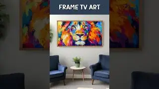 #shorts #frametvart Vibrant Abstract Expressionist Colourful Lion Portrait Pop Art Frame TV  Big Cat