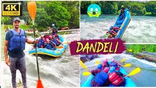 4K- Most 😮 DANGEROUS River rafting in Kali river at DANDELI amazing Drone shots