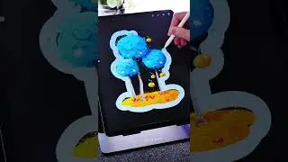 Satisfying Sticker - Procreate Edition #sticker #satisfying #shorts