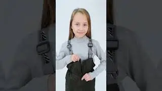Полукомбинезон 60-012 черный #shorts