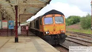 66756 (Royal Corps of Signals) at Hellifield on the Carlisle Kingmoor to Clitheroe Castle Cement