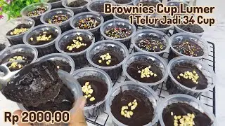 Resep Brownies Cup Lumer || Ide Jualan Laris Manis Murah Meriah