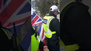British police officer said on why they remove UK flags but not Palestinian flags