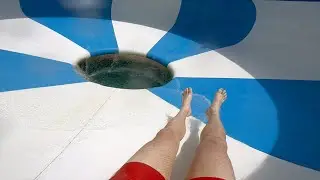 SplashWorld Tofinis - Blue Funnel water slide, Cyprus, Ayia Napa, Water Park - 2023 4K