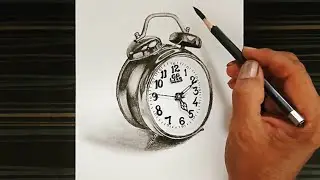 Easy Pencil Drawing | Realistic Art with a Alarm clock Sketch.