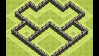 Clash of Clans Town Hall 4 Defense (CoC TH4) BEST Hybrid Base Layout Defense Strategy