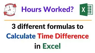 Formula to Calculate Time Difference in Excel