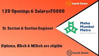 B.Tech | Diploma Jobs | Maha Mumbai Metro Operation Corporation Ltd| Senior & Section Engineer |