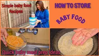 BABY MEAL PREP IDEAS || MEAL PREP PLAN FOR BABIES (6 TO 12 MONTH) || SIMPLE BABY MEAL PREP  RECIPES