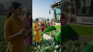 Women Farmers Using Modern Harvesting Machine Boost Crop Yields Fast