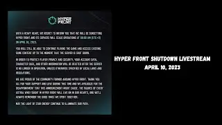 LIVESTREAM: HYPER FRONT SHUTDOWN | April 10, 2023 | Gaming Enthusiast