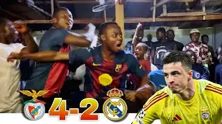 Barcelona fans celebrating Benfica Goalkeeper&rsquo;s LATE WINNING goal against Real Madrid 