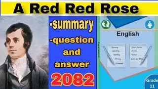 'A Red Red Rose' class 11 summary in Nepali. #grpeducation #aredredrose #class11english #english 
