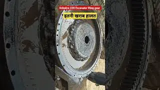 रिंग गियर की इतनी खराब हालत|#Kobelco220|#how|#shorts|#roadtechchain