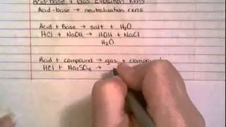 Acid-Base & Gas Evolution Reactions