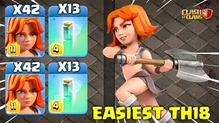 Must Try Strategy🔥|  TH18 All Valkyrie Invisible Trick | Clash of Clans