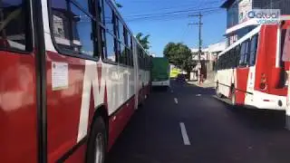 Rodoviários enfrentam Justiça e Prefeitura e bloqueiam terminal no Centro de Manaus