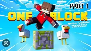my new world one block gameplay part 1😇😇😇