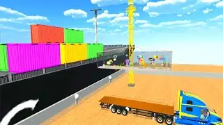 FISH CONTAINER LOADING CITY CARGO TRUCK