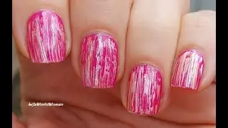 Pink DRY BRUSH NAIL ART / Super Easy NO TOOL NAILS