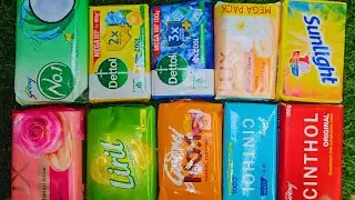 Satisfying Soap Unwrapping & Cutting ASMR | Colorful Soap Bars Sounds
