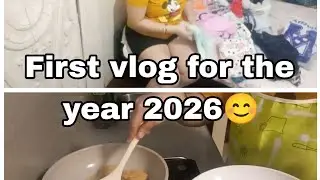 First vlog of the year|cooking breakfast|folding clothes#dailyroutine #momlife 