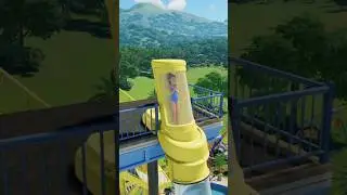 Dangerous Trapdoor Water Slide - Planet Coaster 2 #waterslide #waterpark #planetcoaster2