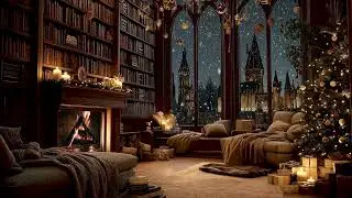 Silent Christmas Eve 🎄 Fireplace Ambience for Stress Relief & Sleep