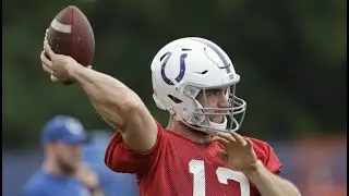 Colts QB Andrew Luck throws at start of minicamp