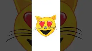 Drawing the Smiling Cat with Heart Eyes Emoji with Posca  Markers