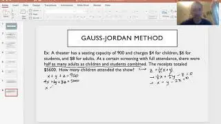 5 2 Applications of Gauss Jordan Elimination Method