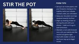 How to Perform Stir the Pot on Stability Ball | Exercise Tutorial & Form Tips