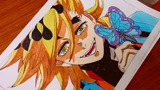 Doma (Upper Moon 2) Drawing Tutorial | Demon Slayer Anime Art Long Video