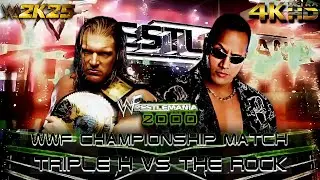 Triple H vs. The Rock (WWF Championship Match) | WrestleMania 2000