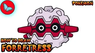 How To Draw Forretress From Pokemon | Drawing Animals