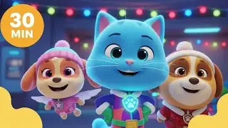 Magic Paws Mighty Heroes Charge Up! ⚡ w/ Sparkie & Friends | 30 Minute Fun | Kids Cartoon Adventure