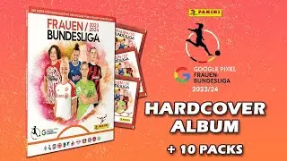 PANINI Frauen-Bundesliga 2023/24 Sticker - HARDCOVER ALBUM + 10 Stickerpacks