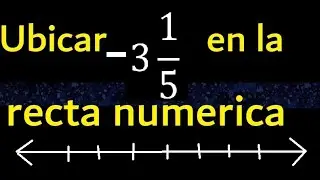 Ubicar - 3 1/5 en la recta numerica , fraccion mixta negativa o  menos en la recta , fracciones