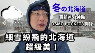 細雪紛飛的北海道超級美 ❘ 臨時決定住旭川一晚，在初冬的北海道，被雪追著跑！        #北海道 #札幌 #小樽 #旭川  #下雪  #osmopocket3
