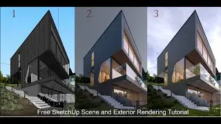 1) HDRI add Vray Next for SketchUp (Free Scene)