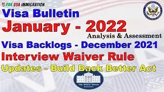 Jan 2022 Visa Bulletin Analysis, Family Categories, Interview Waiver Rule, DOS Backlogs, BBBA Update