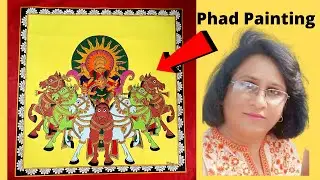 Rising Sun's Chariot | How to make Phad painting | Traditional Phad Painting