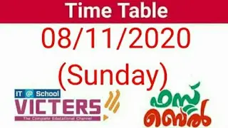 Kite victers class time table| November 08| PDF Time table Link available