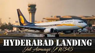 Jet Airways JW345 Mumbai (BOM) - Hyderabad(Hyd) landing