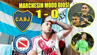 BOCA 1 vs ARGENTINOS JRS 0 😡 REACCION DE UN HINCHA DE RIVER RE CALIENTE 😡