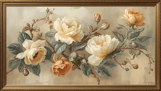 Vintage flowers | TV Art | Flowers Wallpaper | 2 Hours of Silent Art for Calm Spaces