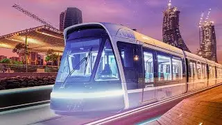 A Trip in the Lusail Tram   Doha Metro Service , رحلة في مترو لوسيل ترام الدوحة