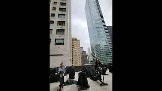 Rooftop spin class NYC!