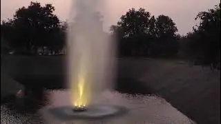 FLOATING  FOUNTAIN   WITH   FIERY  LIGHT  EFFECT